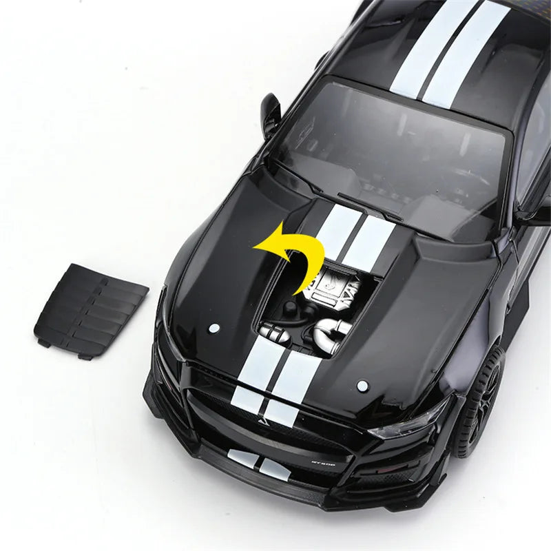 Large Size 1/18 Ford Mustang Shelby GT500 Alloy Sports Car Model Diecasts Metal Racing Car Model Sound and Light Kids Toys Gifts - IHavePaws