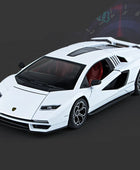 1:24 Countach LPI800-4 Alloy Sports Car Model Diecasts & Toy Vehicles Metal Race Car Model Simulation Sound and Light Kids Gifts White - IHavePaws