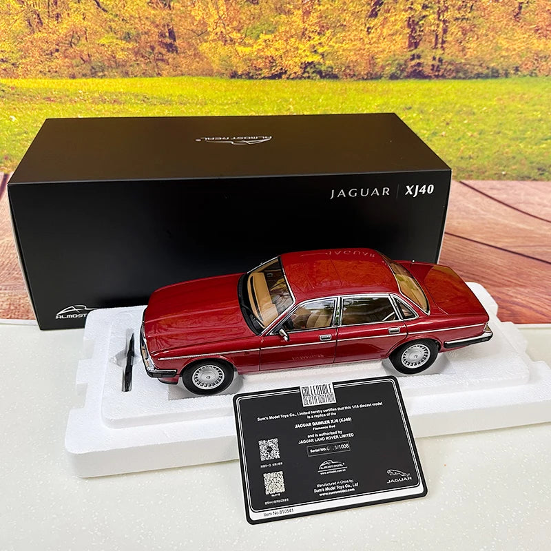 Almost Real AR 1/18 Jaguar XJ6 Daimler XJ40 car model Alloy Collection Display gifts for friends and relatives 810541 red - IHavePaws
