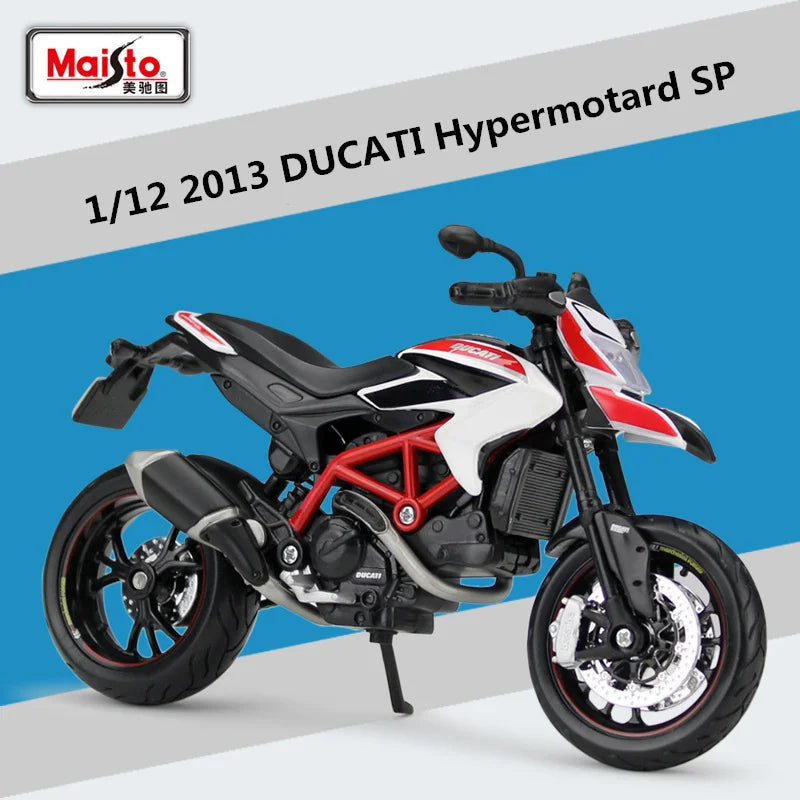 Maisto 1:12 DUCATI Hypermotard SP 2013 Alloy Racing Motorcycle Model Diecasts Metal Street Sports Motorcycle - IHavePaws