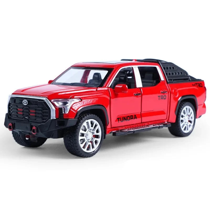 1/32 Tundra Alloy Pickup Car Model Diecast & Toy Metal Off-Road Vehicles Car Model Simulation Sound and Light Childrens Toy Gift Red - IHavePaws