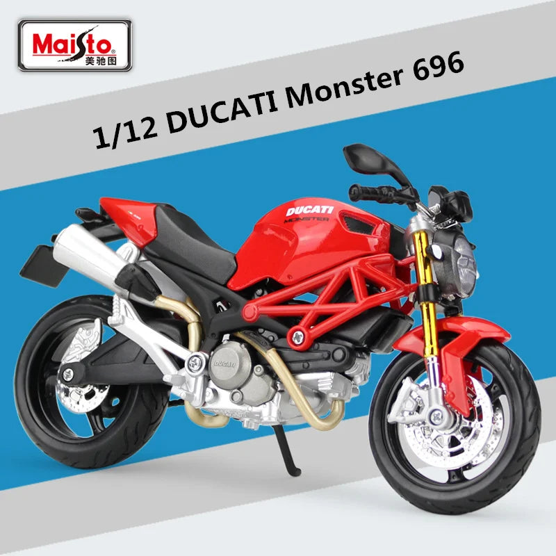 Maisto 1:12 Ducati Monster 696 Alloy Racing Motorcycle Model Diecast Metal Street Motorcycle Model Collection - IHavePaws