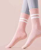 2024 Yoga Non-slip socks Silicone Indoor Women Professional Fitness Socks gym Floor Dance Pilates Mid-tube Bottom Sports Socks pink / EU35-40 - IHavePaws