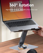 Hagibis Adjustable Aluminum Laptop Stand for Desk with USB C Dock Ergonomic Laptop Riser USB C Hub For Macbook Windows Notebook - IHavePaws