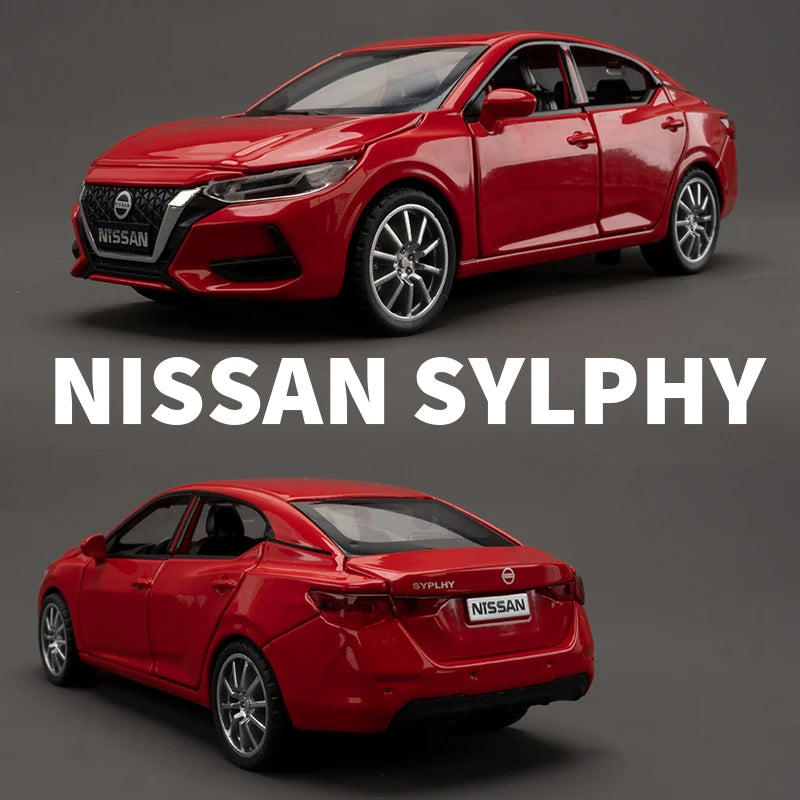 1:32 Nissan Sylphy Alloy Car Model Diecast Metal Toy Vehicles Car Model High Simulation Collection Sound and Light Kids Toy Gift Red - IHavePaws