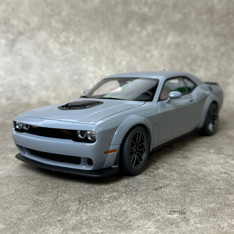 AUTOart 1/18 DODGE CHALLENGER R/T SCAT PACK WIDEBODY 2022 Car Scale Model 71774 gray - IHavePaws