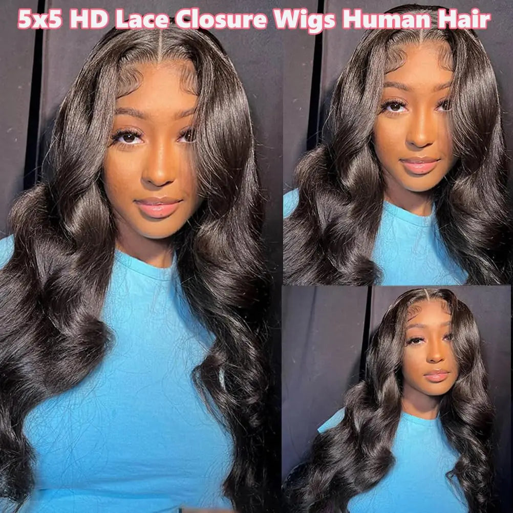 Easy and Go Glueless Wig Body Wave 6x4 5x5 Lace Closure Glueless Wig Human Hair Ready To Wear Pre Cut Pre plucked 13x4 Lace Wigs