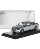 Almost Real AR+ 1/64 for Benz Maybach S-Class S680 2021 car model Limited personal collection company gift display Silver blue - IHavePaws