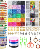 2 Box 24 Rainbow Color Clay Beads Bracelet Making Kit for Jewelry Making Letter Beads Accessories Kit DIY Handmade Supplies Kit 2-7200pcs - IHavePaws