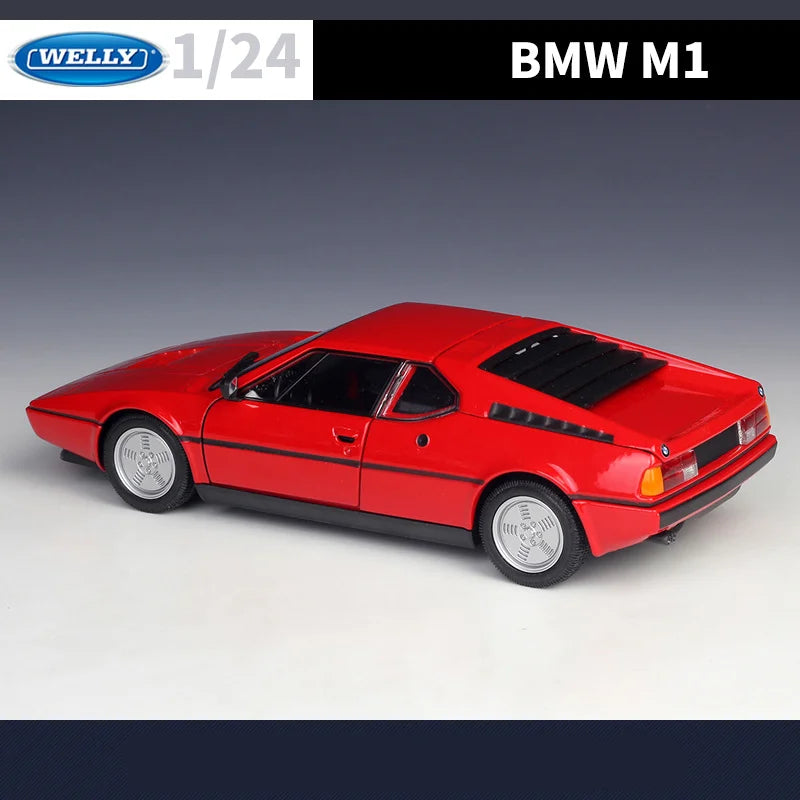 WELLY 1:24 BMW M1 Alloy Sports Car Model Diecast Metal Toy Classic Racing Car Model High Simulation Collection Children Toy Gift - IHavePaws