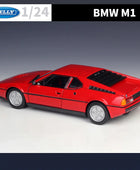 WELLY 1:24 BMW M1 Alloy Sports Car Model Diecast Metal Toy Classic Racing Car Model High Simulation Collection Children Toy Gift - IHavePaws