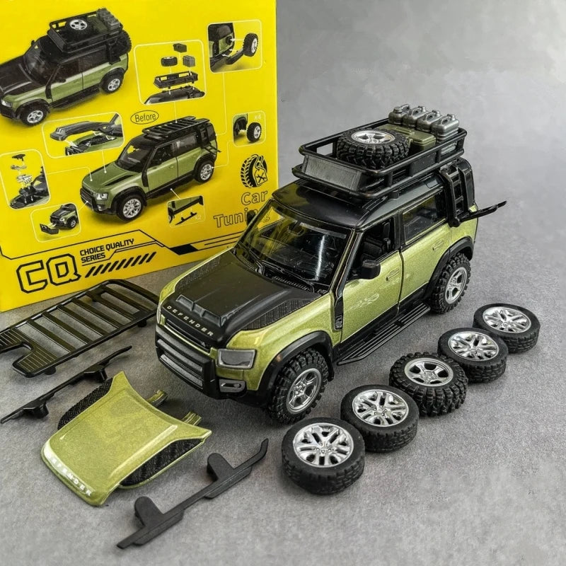 Assembly Version 1:43 Land Rover Defender Alloy Modified Car Model Diecast Metal Toy Off-road Vehicle Model Simulation Kids Gift