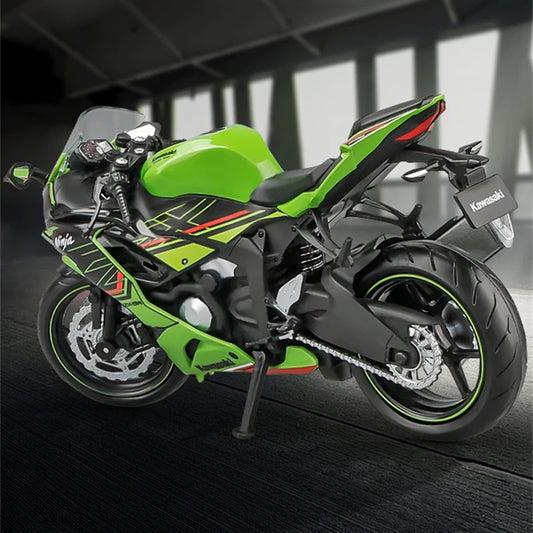 1/12 Kawasaki Ninja ZX-6R Cross-country Motorcycles Model Simulation Metal Street Racing Motorcycle Model - ihavepaws.com