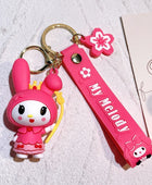 1PC Cute Sanrio Series Keychain For Men Colorful Keyring Accessories For Bag Key Purse Backpack Birthday Gifts SLO 23 - ihavepaws.com