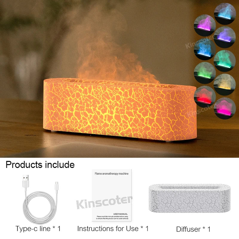 2024 RGB Flame Aroma Diffuser Humidifier STYLE A Crackles - IHavePaws