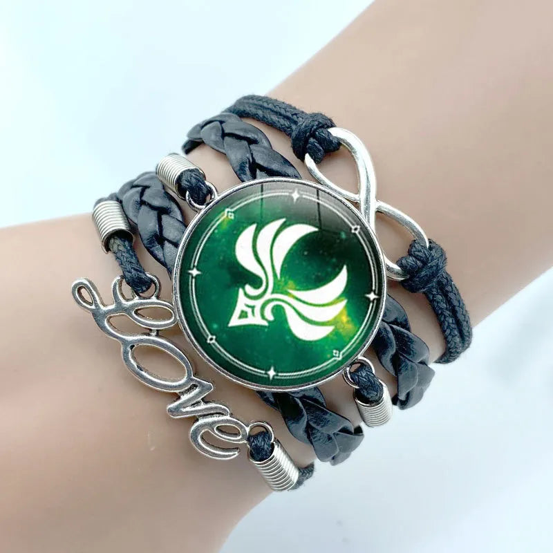 Game Genshin Impact Luminous Bracelet Cosplay Eye of God Element Bracelets Zhong Li Xiao Venti Bracelets Jewelry Accessories Bracelet4-d / One Size - IHavePaws
