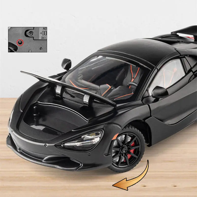 1:24 McLaren 720S Alloy Racing Car Model Diecast Metal Sports Car Model Simulation Sound and Light Collection Childrens Toy Gift - IHavePaws
