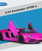 WELLY 1:24 Lamborghini Aventador LP700-4 Alloy Racing Car Model Diecast Metal Sports Car Vehicles Model Simulation Kids Toy Gift Purple - IHavePaws