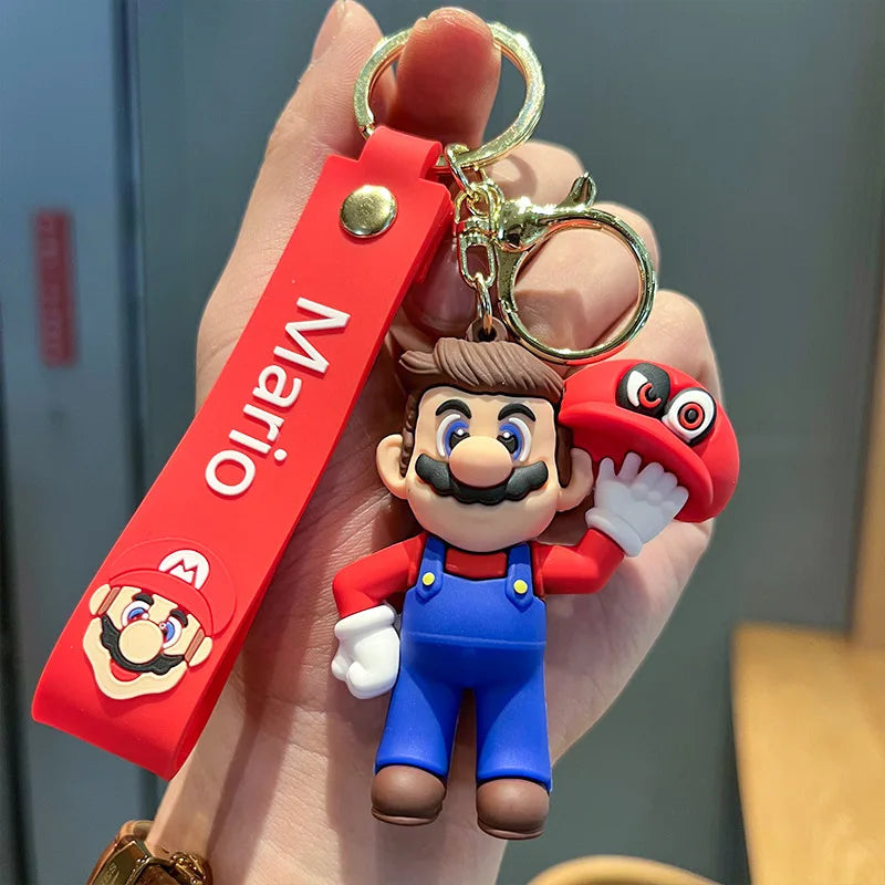 Classic Game Super Mario Brothers Keychain Pendant Cartoon Figurine Doll Male and Female Car Key Chain Charm Gift for Children 02 - ihavepaws.com