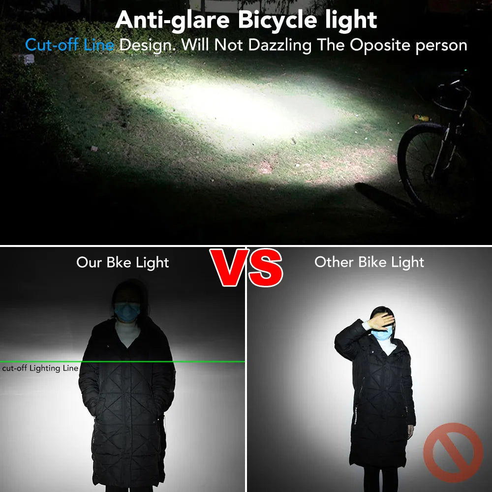NEWBOLER Bicycle Light Front 10000mAh Bike Light 6000Lumen Waterproof Flashlight USB Charging MTB Road Cycling Lamp Accessories - ihavepaws.com