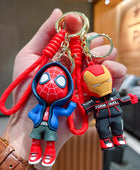 Superhero Spider Man Keychain Avengers Series Captain America Iron Man Hulk Doll Key chain Ring Pendant Fashion Toy Gift for Son - ihavepaws.com