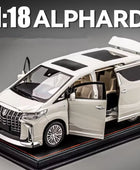 Large Size 1/18 Toyota Alphard MPV Alloy Car Model Diecast Metal Toy Vehicles Car Model Simulation Sound and Light Children Gift - IHavePaws