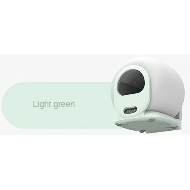 Pet Smart Cat Litter Box Fully Automatic Cleaning Large Fully Enclosed Deodorizing and Splash-proof Electric Cat Toilet Green - IHavePaws