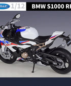 WELLY 1:12 BMW S1000RR Alloy Sports Motorcycle Model Diecast Metal Toy Street Racing Motorcycle Model Collection Childrens Gifts