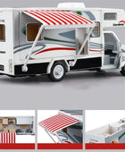 1:28 Alloy Luxury RV Caravan Vehicles Car Model Diecast Metal Camper Van Motorhome Touring Car Model Sound Light Kids Toys Gifts - IHavePaws