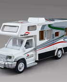1:28 Alloy Luxury RV Caravan Vehicles Car Model Diecast Metal Camper Van Motorhome Touring Car Model Sound Light Kids Toys Gifts - IHavePaws