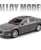 New 1:24 AUDI A8 Alloy Car Model Diecasts Metal Toy Luxy Vehicles Car Model Simulation Sound and Light Collection Childrens Gift Gray - IHavePaws