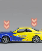 1:32 Nissan Skyline Ares GTR R34 Alloy Sports Car Model Diecast Metal Toy Racing Car Model Simulation Sound Light Childrens Gift