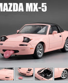1:32 MAZDA MX-5 Alloy Sports Car Model Diecast Metal Toy Car Vehicle Model High Simulation Sound and Light Collection Kids Gifts Pink - IHavePaws