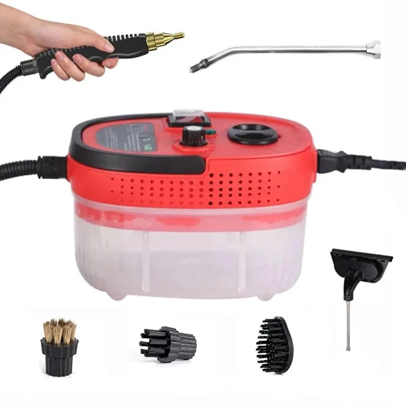 Steam Cleaner 2500W High Pressure Steam Cleaner Handheld High Temperature Steam Cleaner For Home Kitchen Bathroom Car Cleaning Red kit / US - IHavePaws