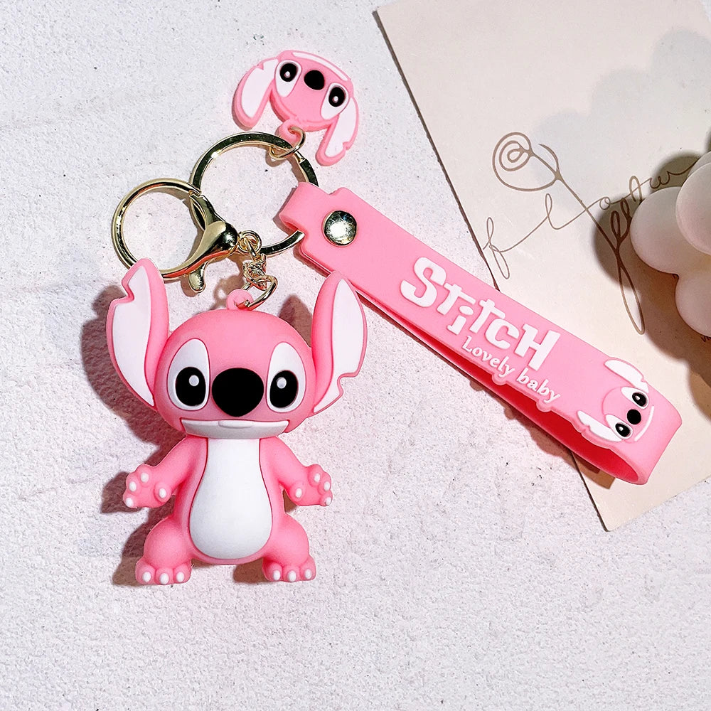 New Anime Disney Keychain Cartoon Mickey Mouse Minnie Lilo & Stitch Cute Doll Keyring Ornament Key Chain Pendant Kids Toys Gifts Style 1 - ihavepaws.com