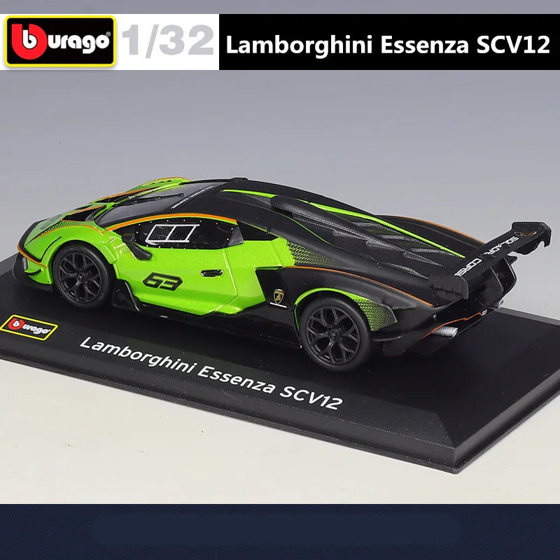 Bburago 1:32 Lamborghini Essenza SCV12 Alloy Sports Car Model Diecasts Metal Racing Car Vehicles Model Simulation Kids Toys Gift
