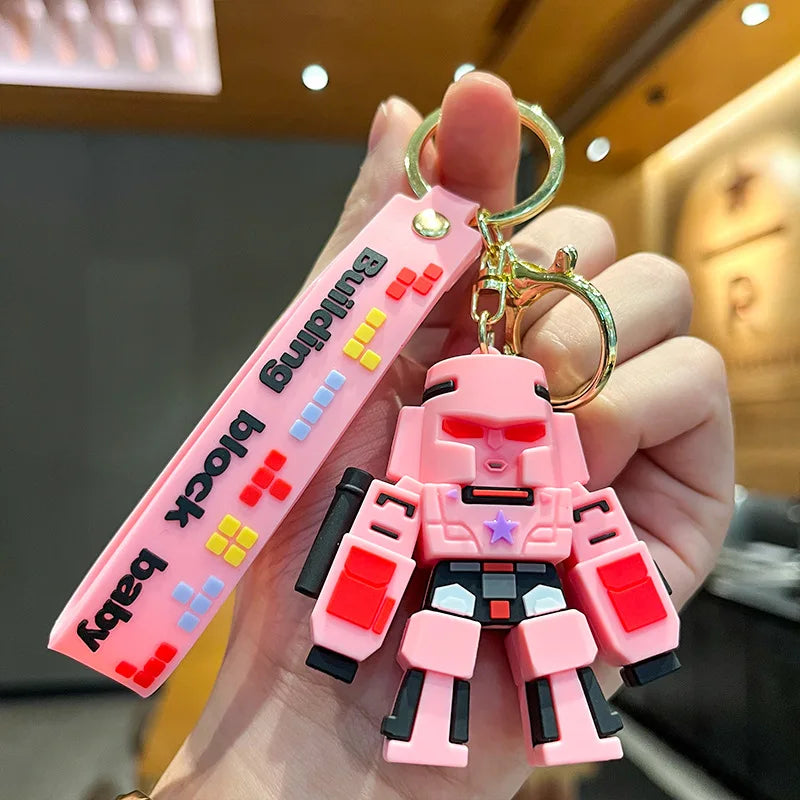 Cartoon Anime Transformers Keychain Robot Bumblebee Optimus Prime Autobots Key Chain Charm Luggage Accessories Toy Gift for Son 03 - ihavepaws.com