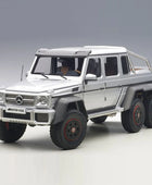AUTOart 1:18 Benz G63 AMG 6X6 SUV Off-road vehicle Car Scale model Silver (76301) - IHavePaws