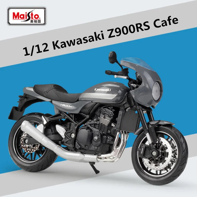 Maisto 1:12 Kawasaki Z900 RS Alloy Sports Motorcycle Model Diecast Metal Street Race Motorcycle Model Collection Cafe gray - IHavePaws