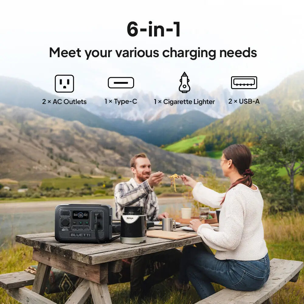 BLUETTI AC2A 300W 204Wh Portable Power Station LiFePO4 Battery Backup Solar Generator 3,000+ Charge Cycles App UPS Camping Life - IHavePaws