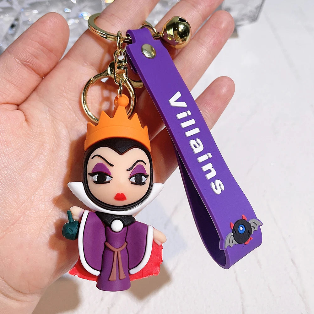 Anime Evil Queen Pendant Keychain Cartoon Maleficent Silicone Keyring for Women Backpack Charms Jewelry Accessories Gifts 3 - ihavepaws.com