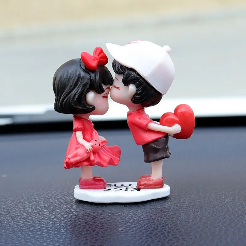Couple Cute Ornaments for Car, Car Decoration Cute Cartoon Couples Action, Cartoon Car Dashboard Decorations, Cute Lovely Kiss negative film - IHavePaws