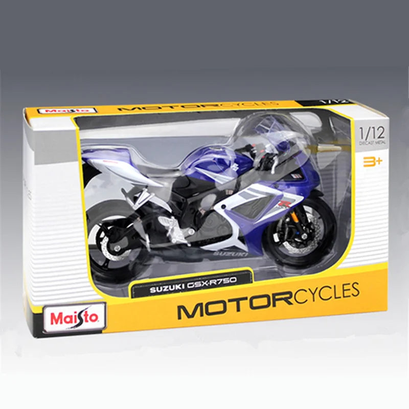 Maisto 1:12 SUZUKI GSX-R750 Alloy Sports Motorcycle Model Simulation Diecast - IHavePaws