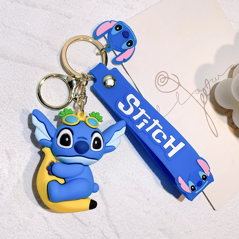 Anime Funny Stitch Keychain Cute Keychain PVC Pendant Men's and Women's Backpack Car Keychain Jewelry Accessories SDZ 12 - ihavepaws.com