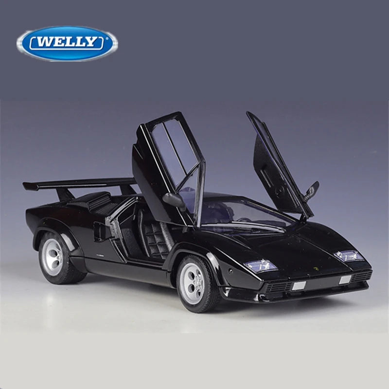 Welly 1:24 Lamborghini Countach LP5000s Alloy Sports Car Model Diecasts Metal Race Car Model Simulation Collection Kids Toy Gift - IHavePaws