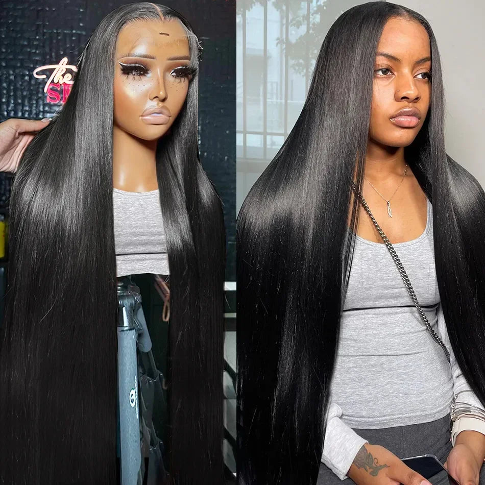 13x4 Straight HD Transparent Lace Front Wigs Human Hair Brazilian Straight 4x4 Lace Closure Wigs For Women Human Hair