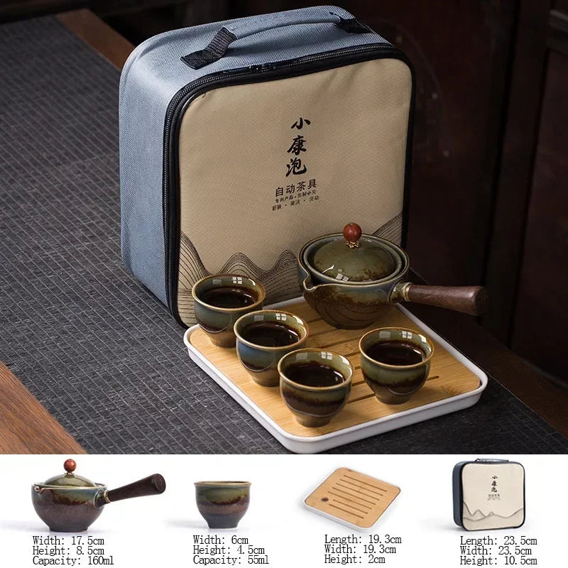 Handmade Tea Ceremony Exquisite Stone Grinding Shape Tea Set 06 - IHavePaws