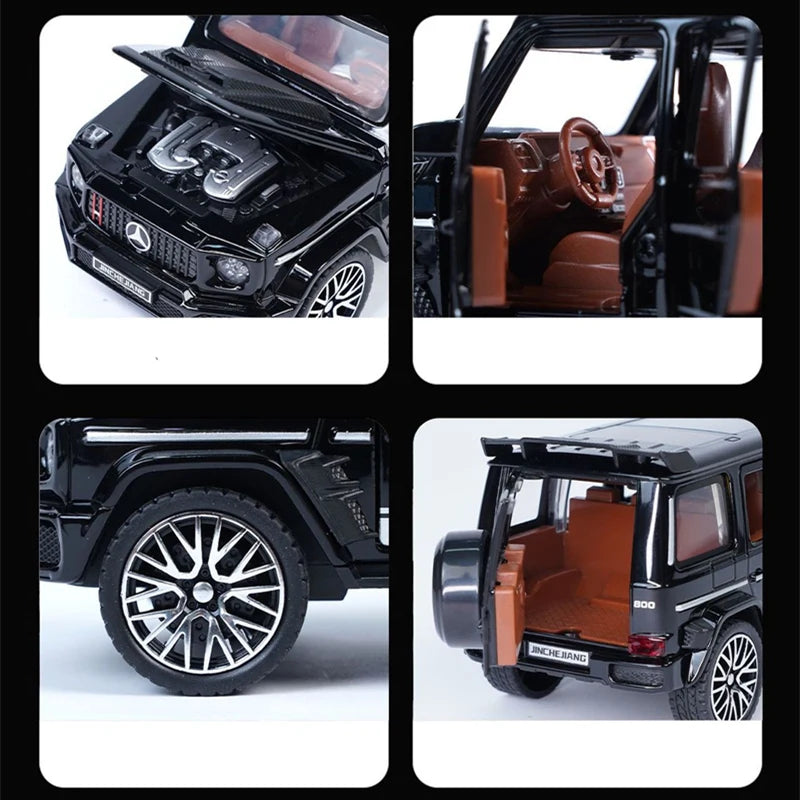1/32 G800 G65 SUV Alloy Car Model Diecast Metal Toy Off-road Vehicles Car Model Simulation Sound Light Collection Childrens Gift