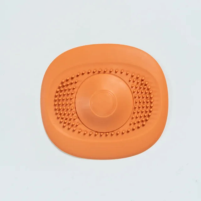 Silicone Kitchen Sink Plug Shower Filter Drain Cover Stopper orange - IHavePaws
