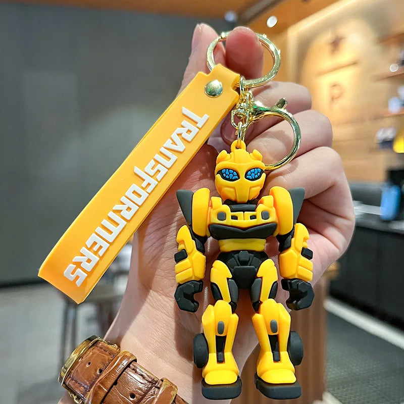 Cartoon Anime Transformers Keychain Robot Bumblebee Optimus Prime Autobots Key Chain Charm Luggage Accessories Toy Gift for Son 06 - ihavepaws.com